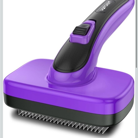 Dogs Cats Self Cleaning Slicker Brush for Shedding & Grooming - Picture 1 of 4